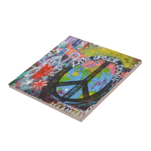 Prague Graffiti Fliese (Seite)