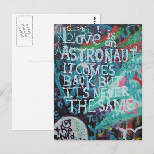 Prague Graffiti Postkarte (Vorne/Hinten)