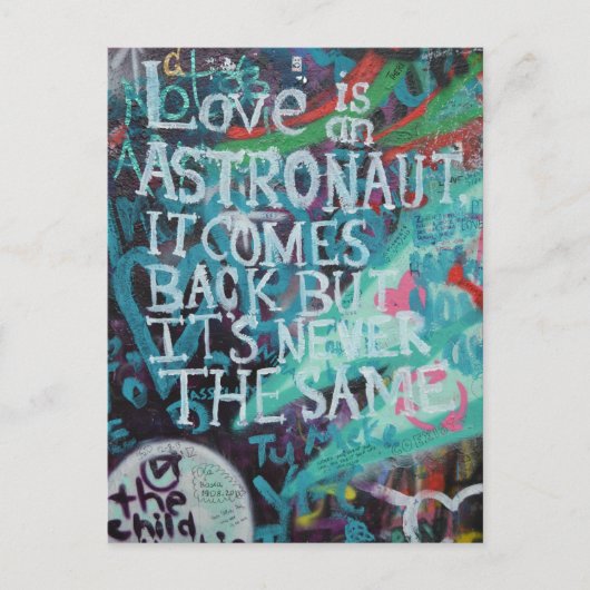 Prague Graffiti Postkarte (Vorderseite)