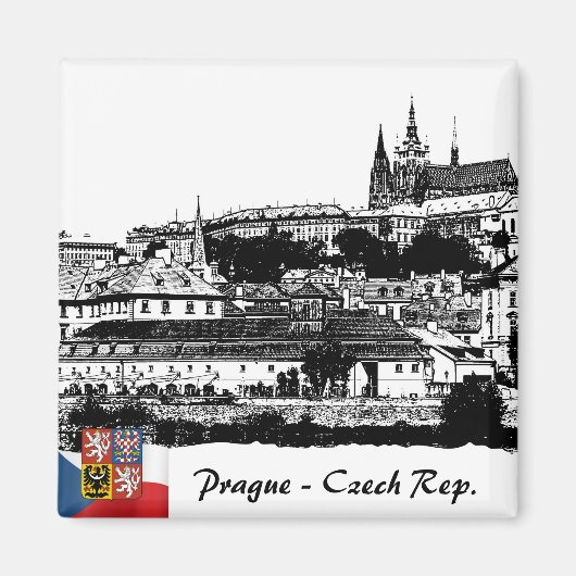 Prague Magnet, Charles Bridge / Prague Castle Magnet (Vorne)
