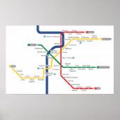 Prague Metro Karte Poster (Vorne)