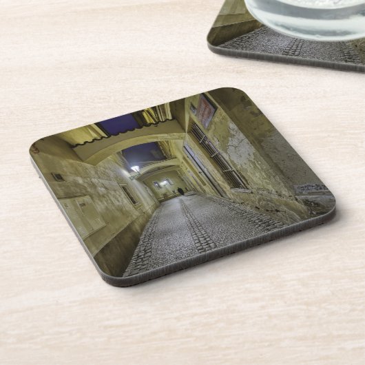 Prague Old Town Line Night Hard Plastic Coaster Getränkeuntersetzer (Linke Seite)