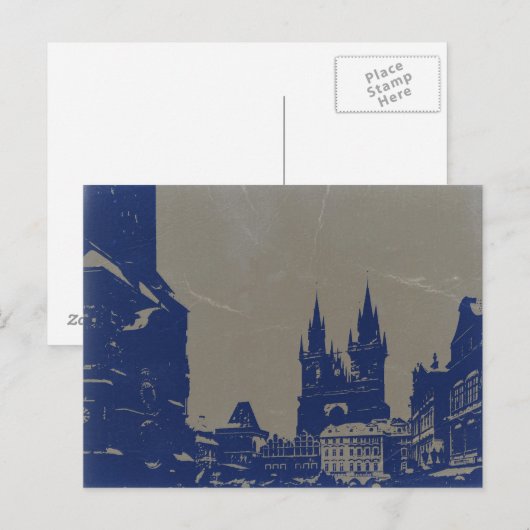 PRAGUE OLD TOWND SQUARE POSTKARTE (Vorne/Hinten)