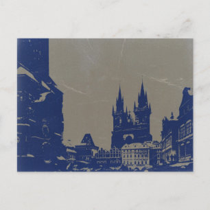 PRAGUE OLD TOWND SQUARE POSTKARTE