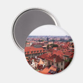 Prague Red Roofs Magnet (Vorderseite/Rückseite)