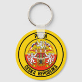 Prague Round Emblem Schlüsselanhänger (Vorderseite)