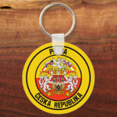 Prague Round Emblem Schlüsselanhänger (Vorderseite)