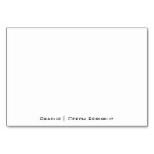 Prague Street Sign Tischnummer (Rückseite)