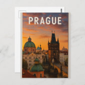 Prague – The City of a Hundred Spires Postkarte (Vorne/Hinten)