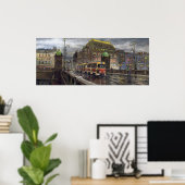 Prague Tram Bridge Legii Nationaltheater Poster (Heimbüro)