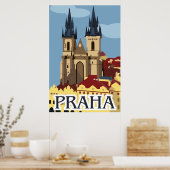 Prague Travel Poster (Küche)