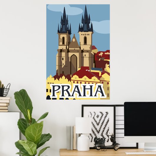 Prague Travel Poster (Heimbüro)