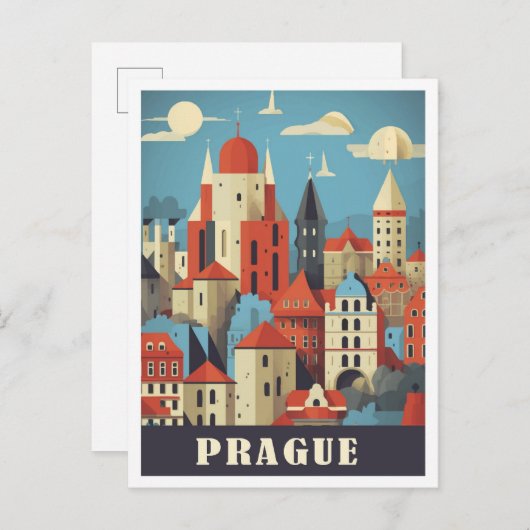 Prague Tschechische Kunstausstellung Postkarte (Vorne/Hinten)