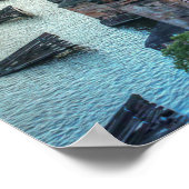 Prague Tschechische Republik Charles Bridge Travel Poster (Ecke)