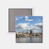 Prague Vintage Tourismus Hinzufügen Magnet (Vorderseite/Rückseite)