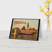 Prague Vintage Travel Karte (Gelbe Blume)
