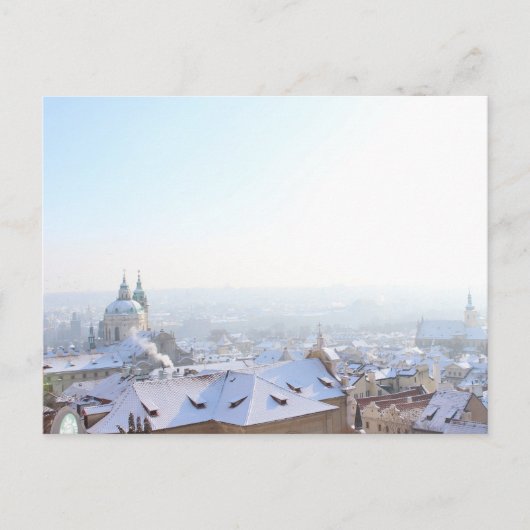 Prague Winter Rooftops Postkarte (Vorderseite)