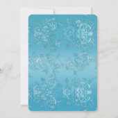 Prägung der türkisfarbenen Rahmen Einladung (Rückseite)