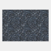 Prägungen in Schattierungen von Marineblau Geschenkpapier Set (Vorderseite 2)