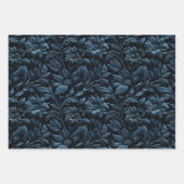 Prägungen in verschiedenen Blautönen Geschenkpapier Set (Vorderseite 3)