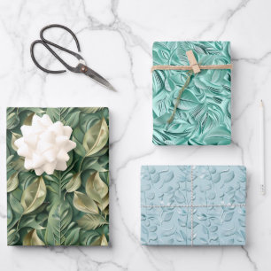 Prägungen in verschiedenen Farben Geschenkpapier Set