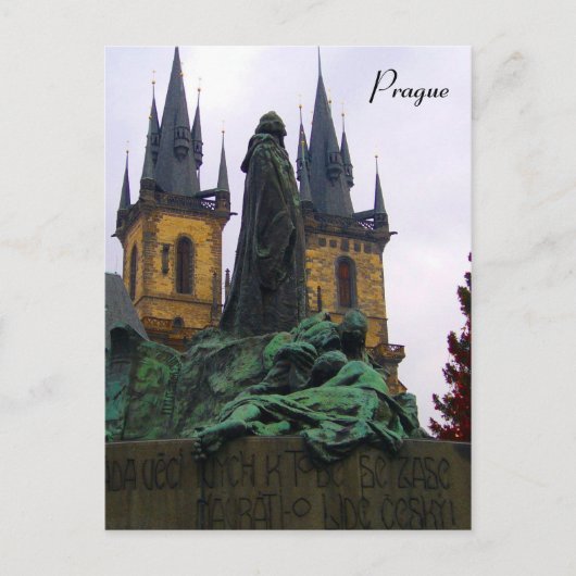 Pragusstatue Postkarte (Vorderseite)