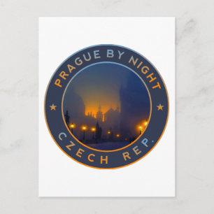 Praha by Night Postkarte