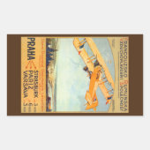 Praha ~ Franco Roumanie Rechteckiger Aufkleber (Vorderseite)