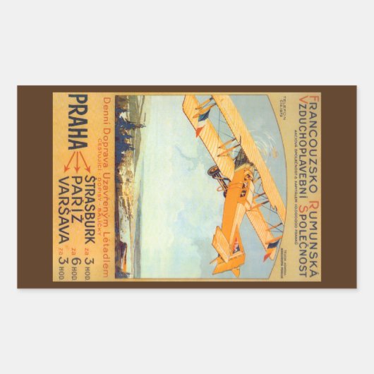 Praha ~ Franco Roumanie Rechteckiger Aufkleber (Vorderseite)