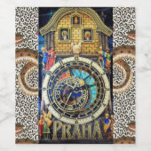 PRAHA PRAG ASTRONOMISCHE KLOCK WEINETIKETT (Einzelnes Label)