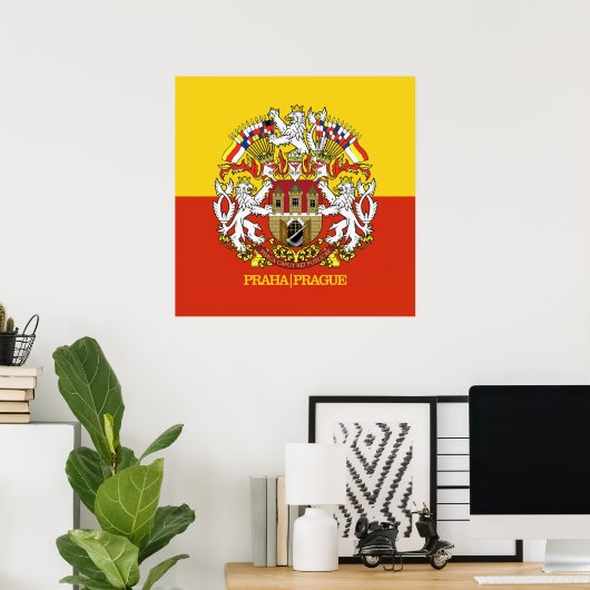 Praha (Prag) Flag & COA Poster (Heimbüro)