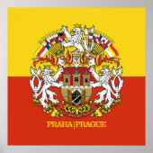 Praha (Prag) Flag & COA Poster (Vorne)
