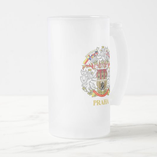 Praha (Prag) Mattglas Bierglas (VorderseiteRechts)