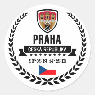 Praha Runder Aufkleber