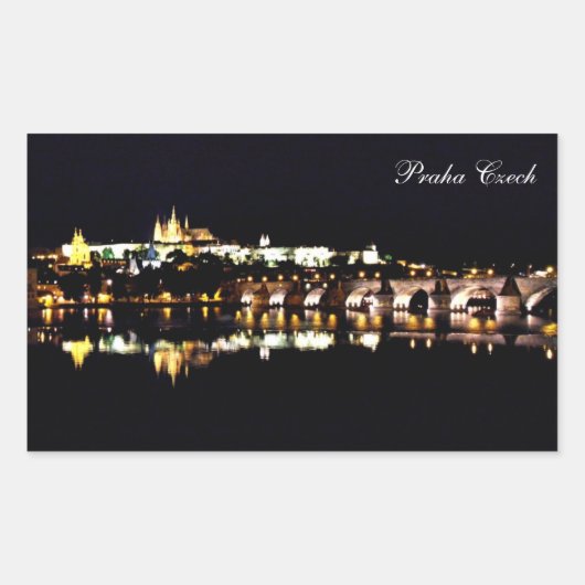 Praha-Schloss Rechteckiger Aufkleber (Vorderseite)