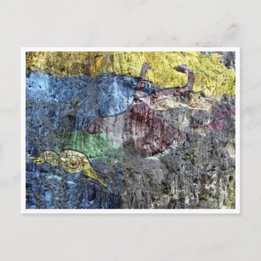 Prähistorikmurale Postkarte (Vorderseite)