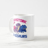 Prähistorische Binosaurier Bi-nosaurs Kaffeetasse (Vorderseite Links)