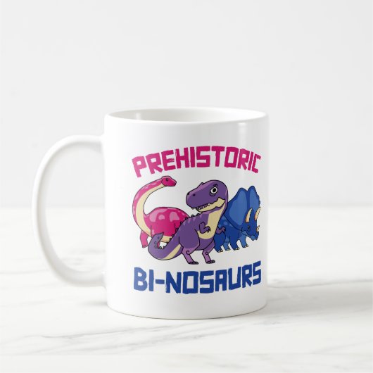 Prähistorische Binosaurier Bi-nosaurs Kaffeetasse (Links)