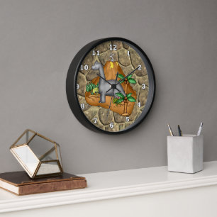 Prähistorische Dino-Uhr Wanduhr