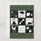 Prähistorische Dinosaurier-Babyparty Einladung (Rückseite)