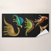 Prähistorische Dinosaurier-dunkles Bad-Tuch Badehandtuch (Badehandtuch)