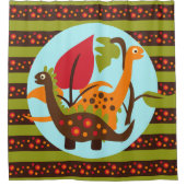 Prähistorische Dinosaurier Duschvorhang (Vorderseite)