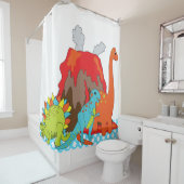 Prähistorische Dinosaurier Duschvorhang (Beispiel)