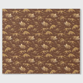 Prähistorische Dinosaurier Fossilien Geschenkpapier (Flach)
