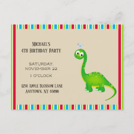Prähistorische Dinosaurier Geburtstagsparty Postkarte