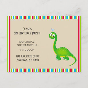 Prähistorische Dinosaurier Kind Geburtstagsparty P Postkarte