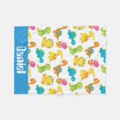 Prähistorische Dinosaurier-Muster Babydecke Fleecedecke (Vorderseite (Horizontal))