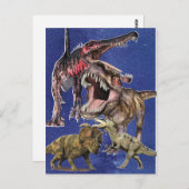 Prähistorische Dinosaurier T-Rex Boys Postkarte (Vorne/Hinten)