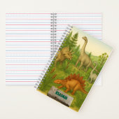Prähistorische Dinosaurier und Jungle Spiral Noteb Notizblock (Innen)