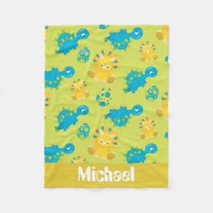 Prähistorische Dinosauriermuster-Babydecke Fleecedecke